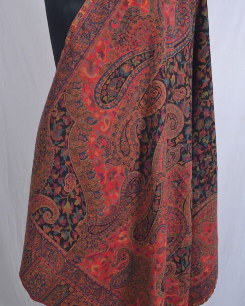 Kani Jamawar Shawl Handwoven Paisley Wrap 100% Cashmere Pashmina